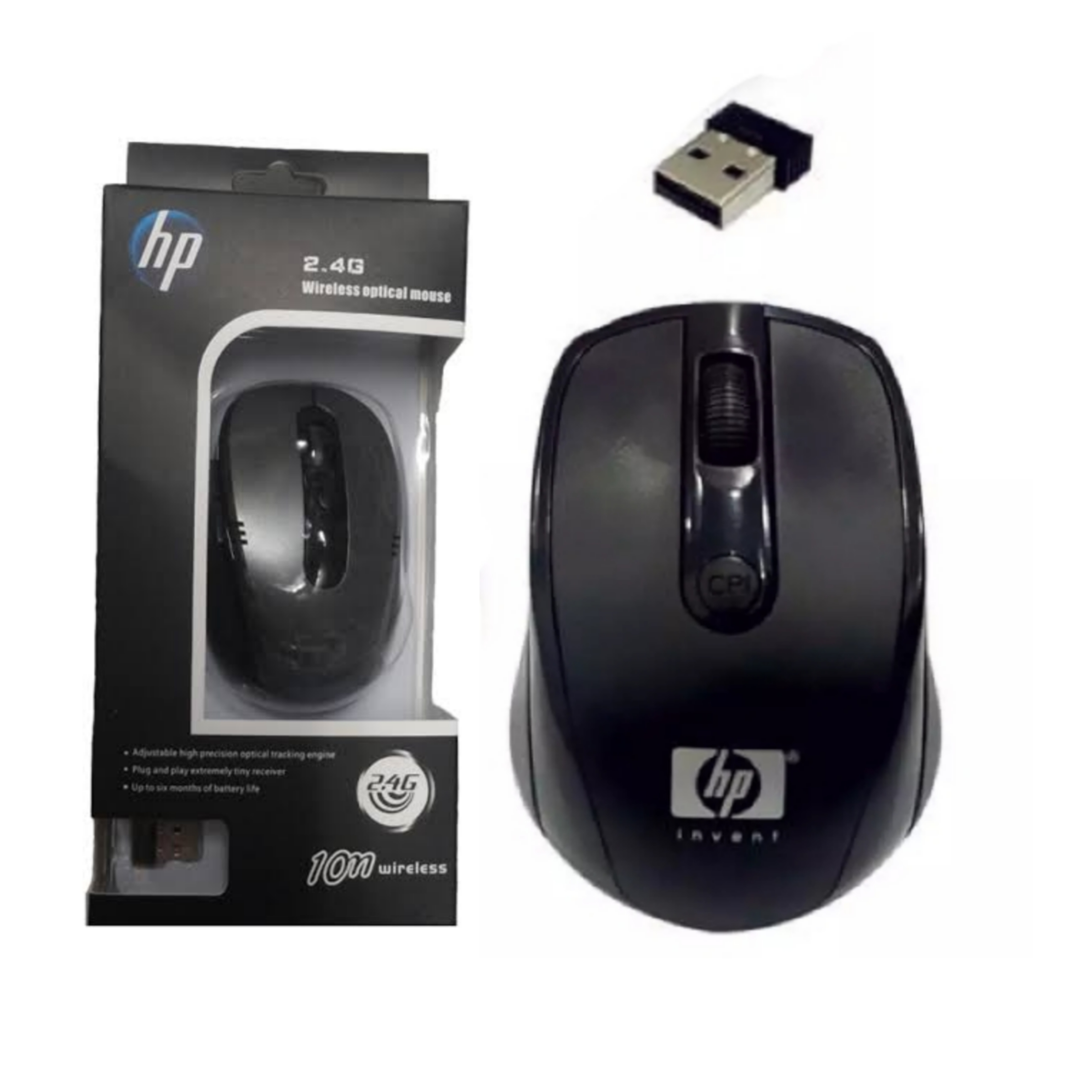 HP_2.4G Wireless Optical Mouse - Black